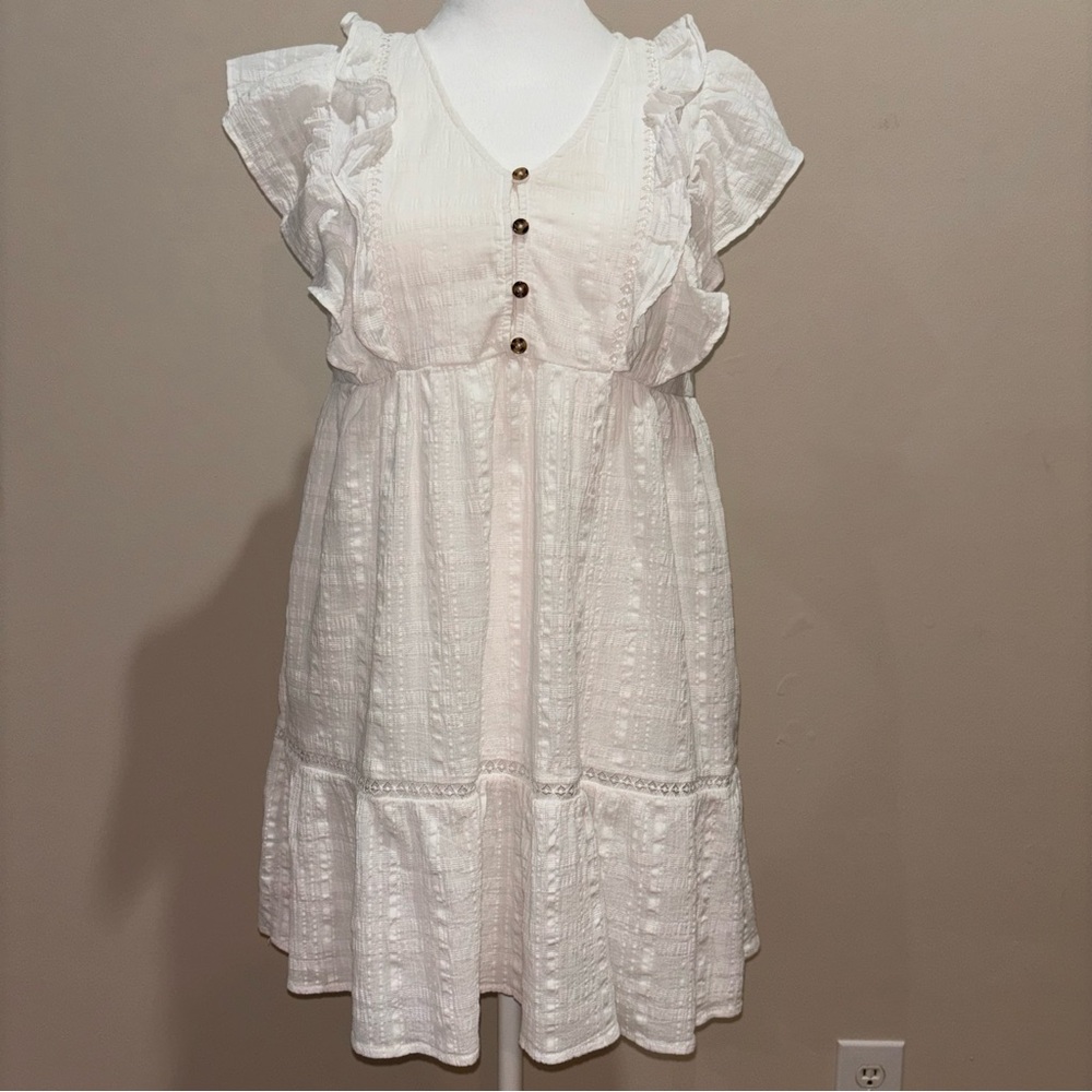 Knox Rose White high waisted dress Size S